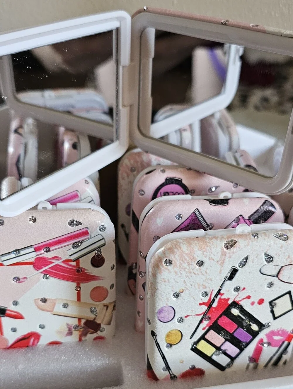 Compact Mirror - Makeup Print